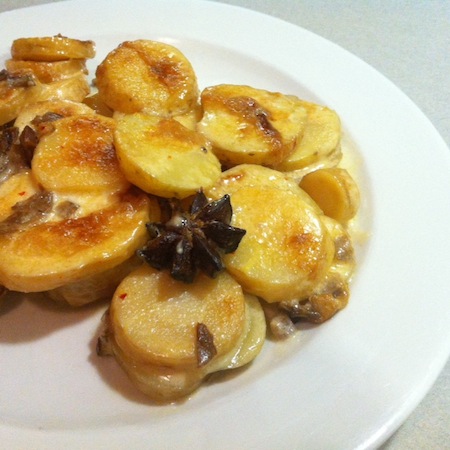 Kartoffel-Pastinakengratin mit Steinpilzen