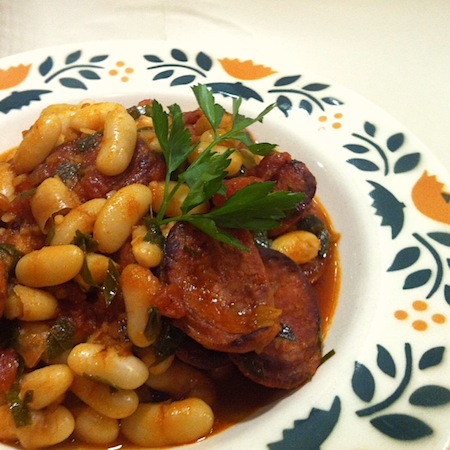Cannellini mit Chorizo