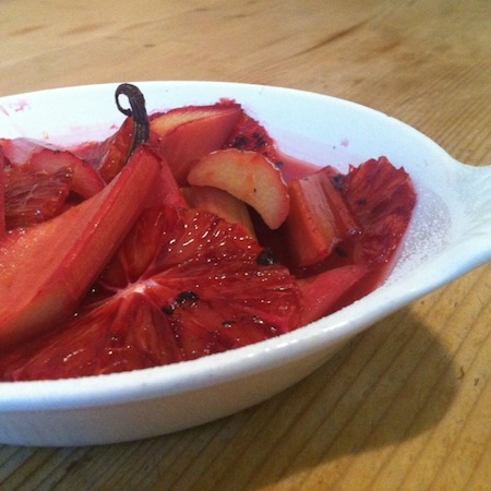 Rhabarber mit Blutorange und Vanille