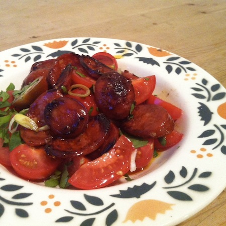 Chorizo-Tomatensalat
